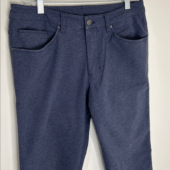 Lululemon ABC Pant Classic *Tech Canvas 34" Heathered Deep Navy Size 31 - Picture 12 of 16
